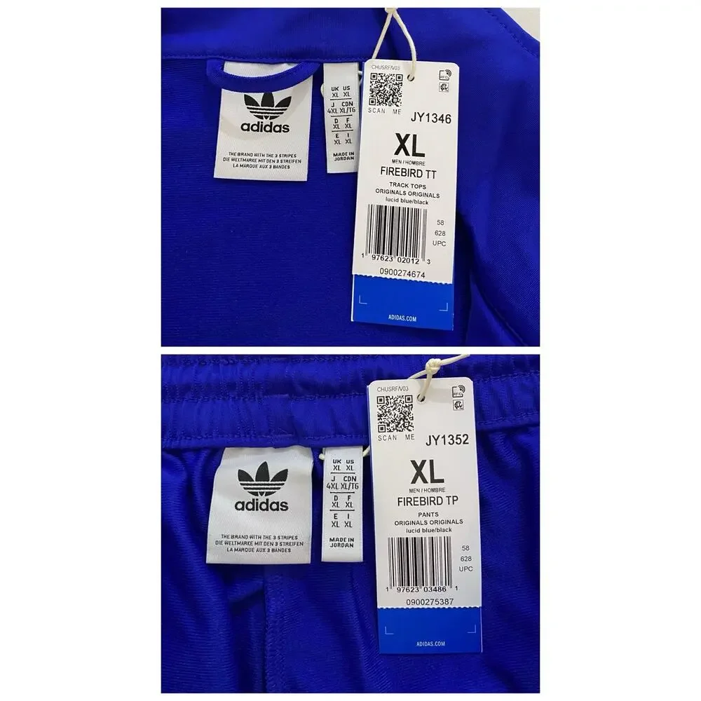 Adidas Originals Classics Firebird Tracksuit Lucid Blue Black Size XL